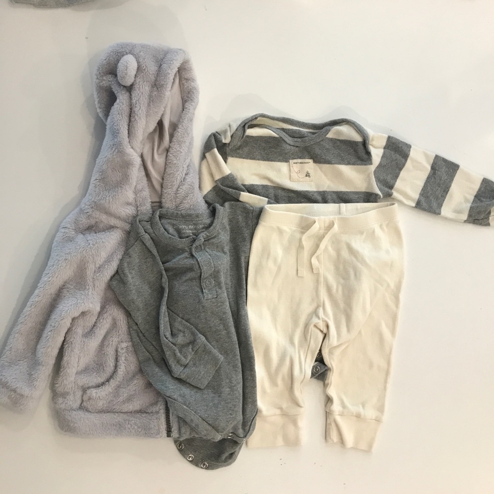 Gray and cream baby bundle